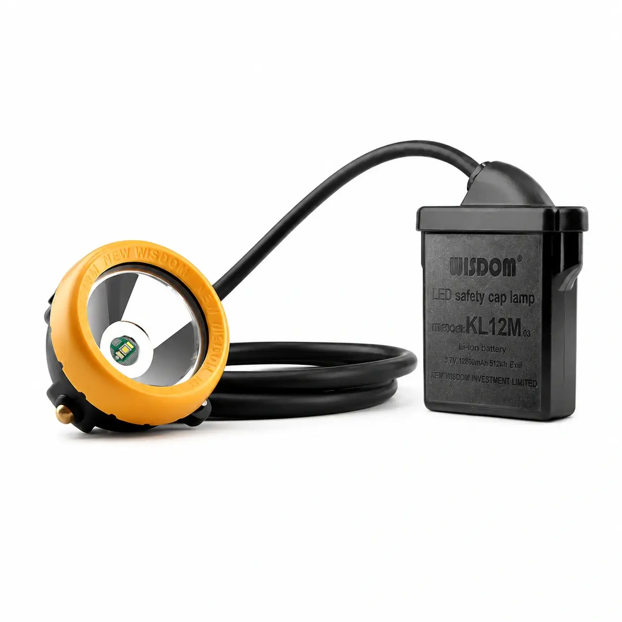 Lámpara minera WISDOM KL12M con cable y batería de ion de litio
